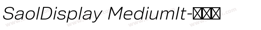 SaolDisplay MediumIt字体转换